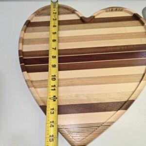 Vintage Handmade Heart Shaped Wood Cutting Board-Valentines Home Kitchen Dining